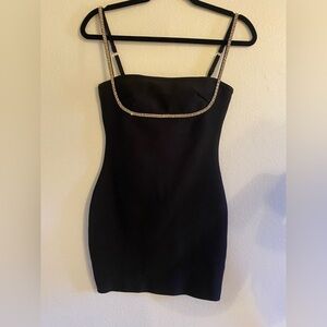 Elegant Black Dress with Gold Accents